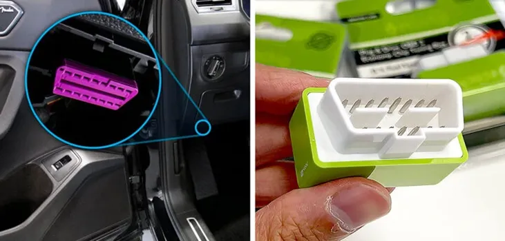 2 pcs showing Fuel Save Pro and where to install it in the car